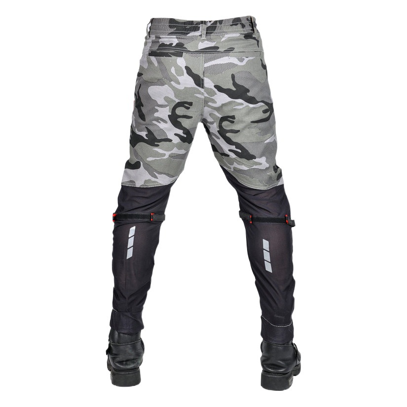 VOLERO Motorcycle Summer Airflow Leg Riding Pants Two-way Mesh Breathable Camouflage Motorcycle Anti-fall Pants for Men