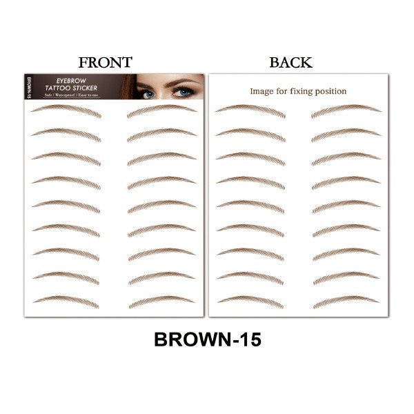 Picture of Eyebrow Tattoo Sticker Eyebrow Sticker Waterproof Simulation Lazy Eyebrow Internet Celebrity Male and Female Internet Celebrity Eyebrow Sticker Tattoo Eyebrow Sticker