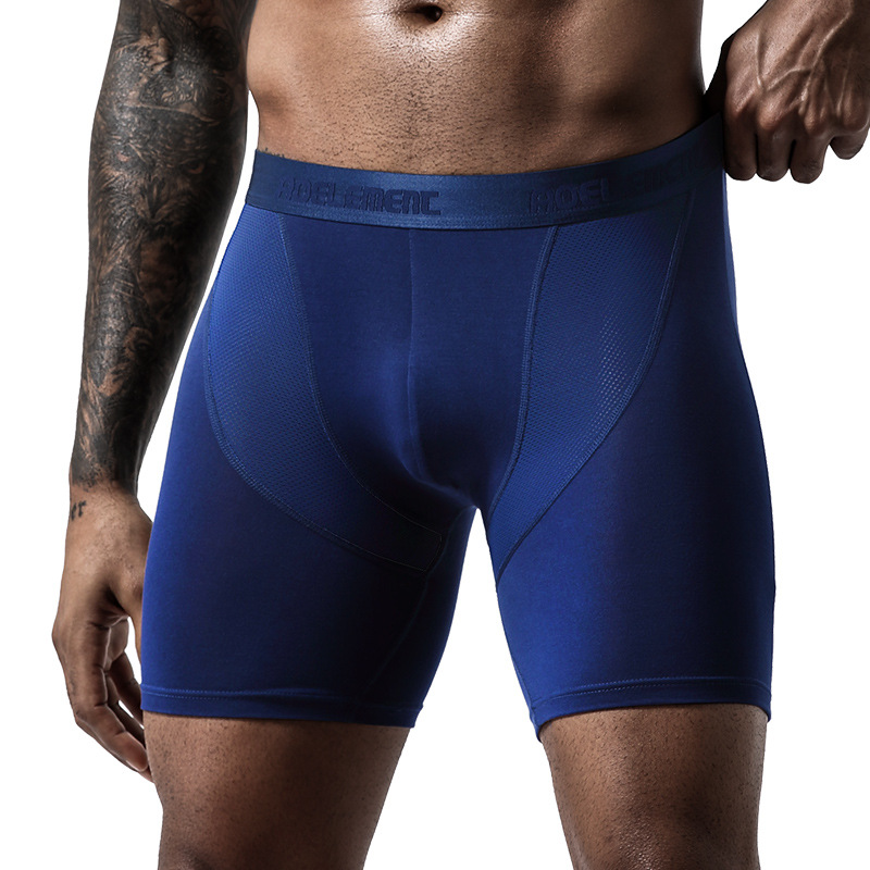 Picture of Sports Underwear Men's Anti-wear Leg Modal Professional Running Fitness Tight Long Leg Quick-drying Long Boxers