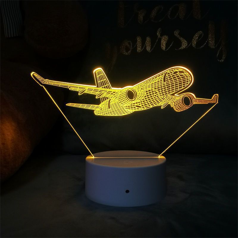 Aircraft night light usb plug-in desk lamp decoration bedside lamp bar table lamp children sleeping lamp model ornaments