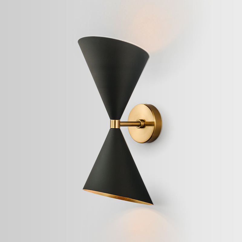 Post-modern minimalist black living room wall lamp bedside bedroom model room designer corridor wall lamp