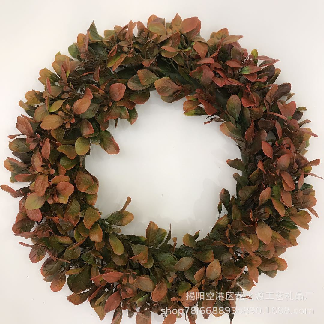 Artificial Garland Grass Ring Door Decoration Pendant American Pastoral Large Jasmine Leaf Garland Home Wall Decoration Wall Hanging