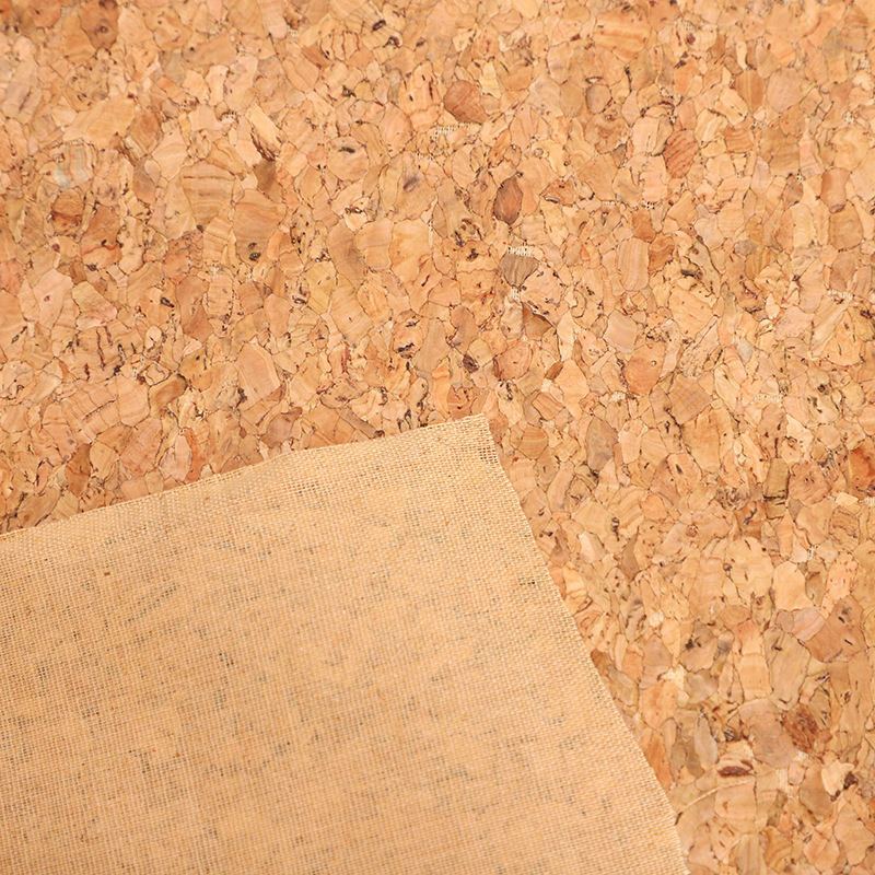 In stock, wood grain leather fabric, large particle floral cork cloth, shoe material decoration, background fabric, furniture moisture-proof oak leather
