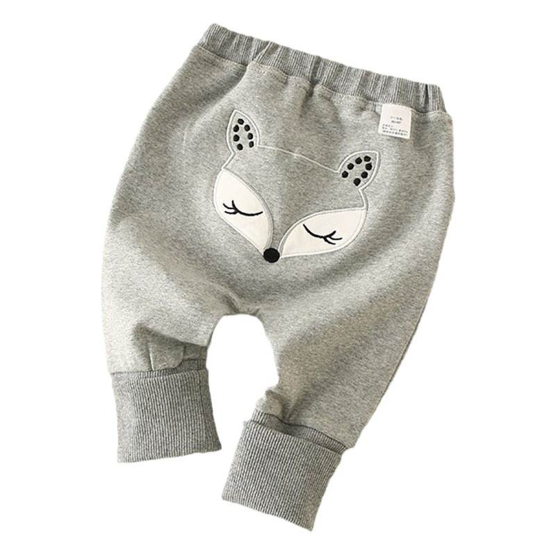Cute Girls' Autumn Trousers Cotton Baby Large PP Pants New Autumn Girls' Trousers 1 Year Old Baby Outer Wear Baby Pants