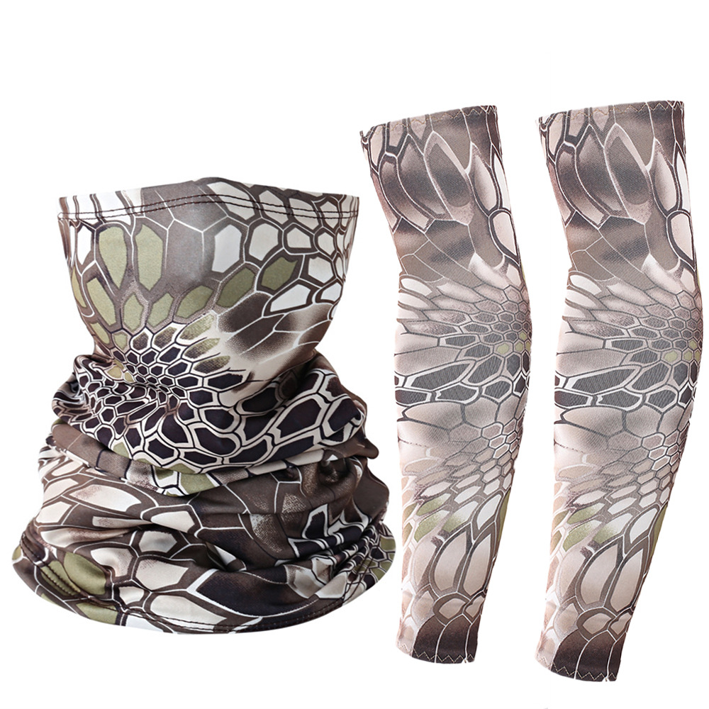 Picture of Ice Silk Sun Protection Sleeves Magic Headscarf Set Summer Sun Protection Cycling Sports Outdoor Equipment Combination Spot Wholesale
