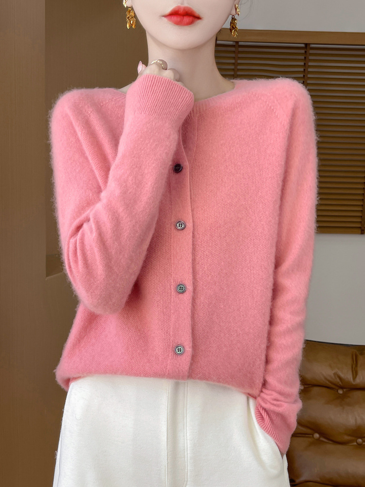 Picture of Wool Cardigan Women's Autumn and Winter New Loose Knitted Sweater First-Line Garment Solid Color Sweater High-end Atmospheric Coat Top