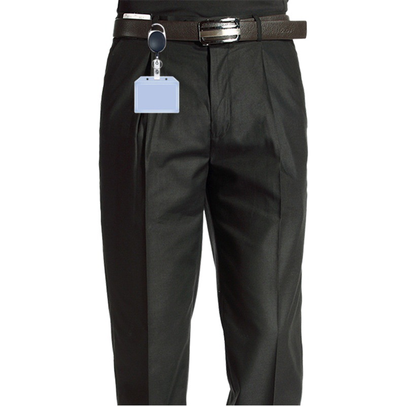 Cross-border spot zinc alloy metal retractable easy pull-up key chain pvc soft film waterproof card cover badge