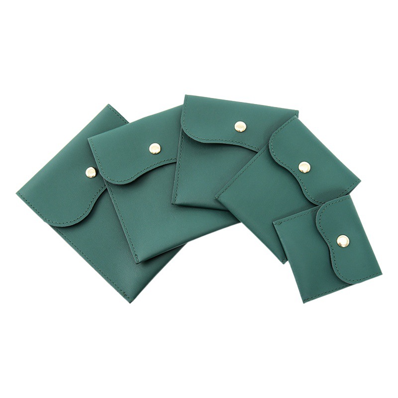 Light luxury PU leather jewelry bag simple ins style jade jewelry ring jewelry packaging bag necklace pendant jewelry bag