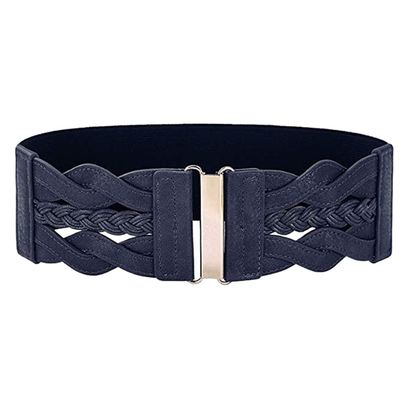 Waist Seal Woven Elastic Women's Belt Fashion All-match Women's Red dress Belt Elastic Waist Seal for Women