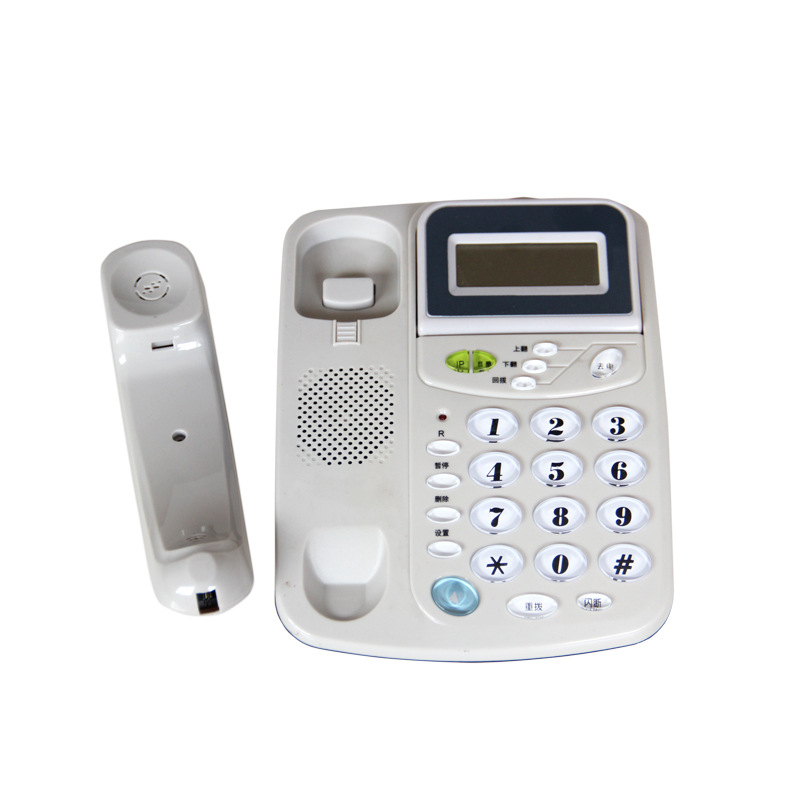 Picture of Cross-border version of caller ID telephone set fixed wired large button corded telephone set volume adjustment English packaging
