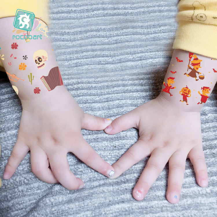 Picture of New Halloween Tattoo Sticker Funny Cartoon Fun Children Tattoo Sticker Disposable Tattoo Sticker Disposable