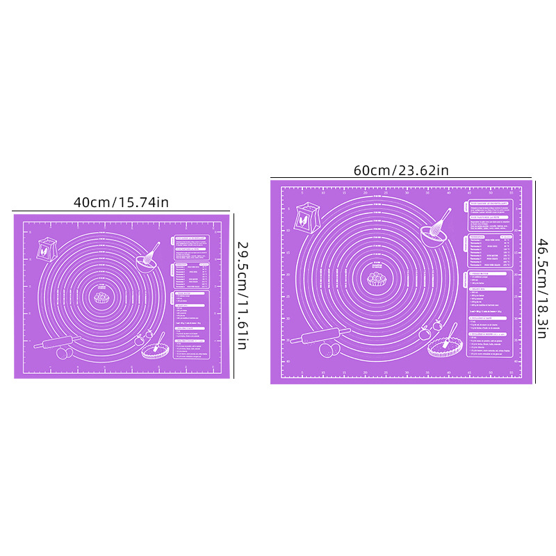 Picture of Cross-border hot sale thickened baking mat special silicone pad kneading mat extra large size 45*60 kneading mat with scale