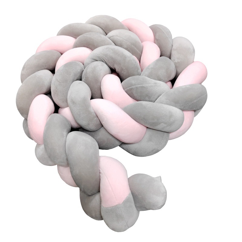 Picture of Baby Bed Circumference ins New Hand-Woven Long Knotted Ball Three-strand Brait Anti-collision Soft Bag Baby Bed Circumference