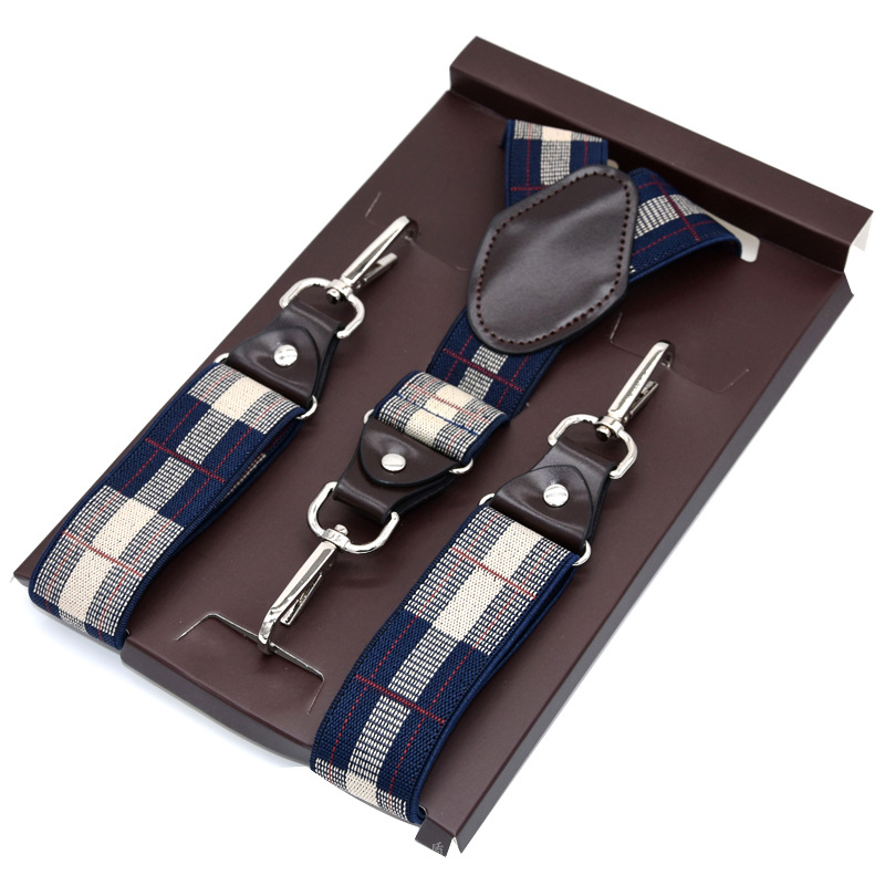 Hook Suspenders Men's Three-Clip Hook Suspenders for the Elderly and Fat People Suspenders Jeans Suspenders Clip Casual Hook Suspenders