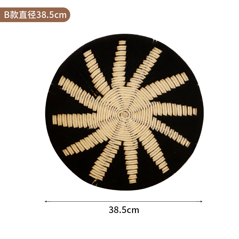 Picture of New Chinese style wall hanging three-dimensional wall decoration creative living room entrance background wall decoration disc floral decoration pendant