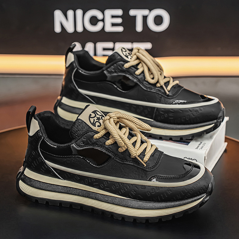 Men's Shoes 2025 Spring New Fashion Trend Comfortable Joker Thick Bottom Explosions Increased Torre Shoes Casual sneaker