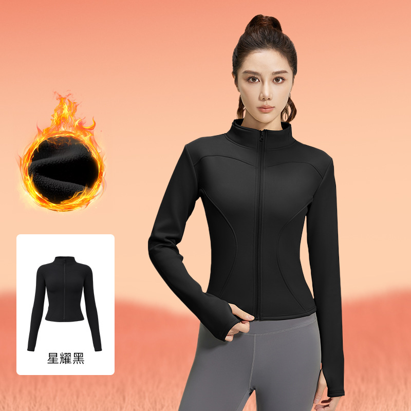 Picture of Juyitang Spring and Autumn High Elasticity Sports Yoga Jacket Cross-Border Running and Cycling Slimming Yoga Wear Fitness Top for Women
