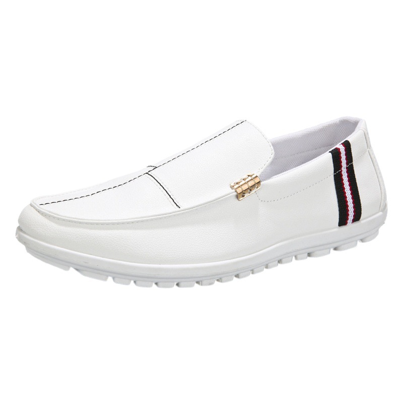 Shoes Men's New Doug Shoes Lightweight Breathable Men's Casual Joker Small Leather Shoes Driving Slip-on Lazy Men's Shoes