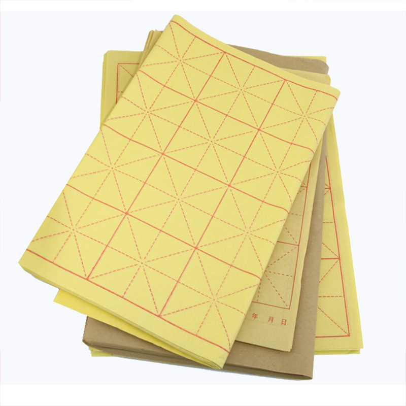 Manufacturer Rough Edge Paper Wholesale 8 Open 15 Gridss 12 Gridss 24 Gridss Rough Edge Paper Calligraphy Practice Paper Rice Paper Rice Gridss