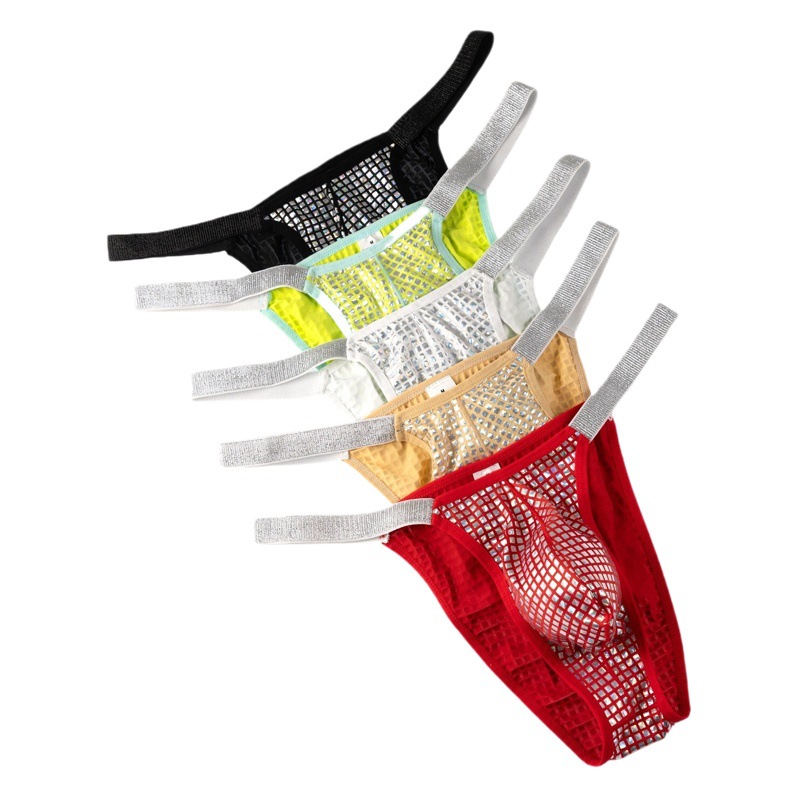 Cross-Border Men's sexy underwear men's sexy half pack briefs men's youth underwear low waist bikini D210