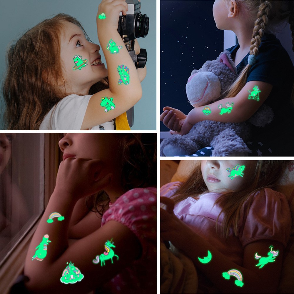 Picture of Amazon New Luminous tattoo Sticker Kids Cartoon Bonus Party Gift tattoo Cross Border Temporary Sticker