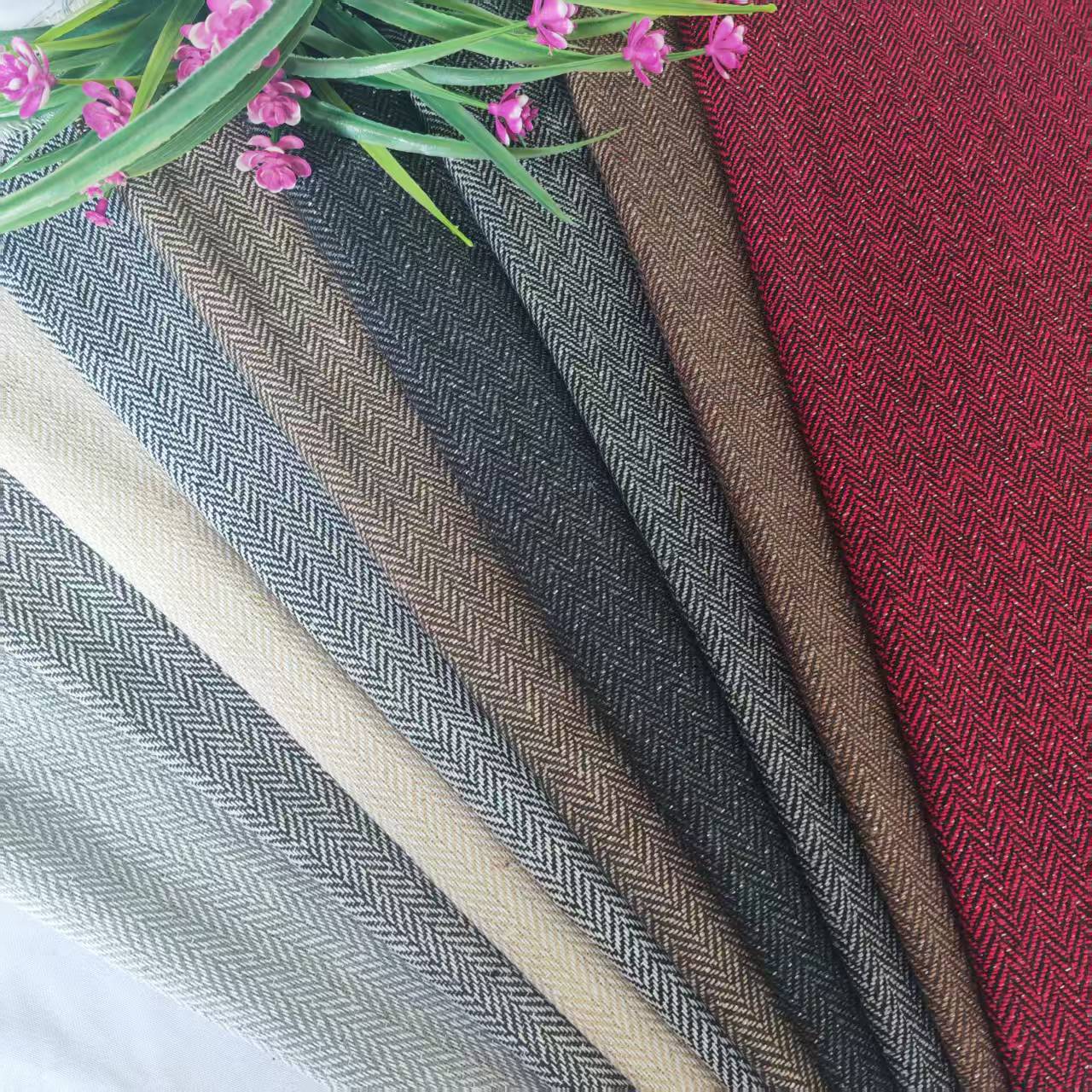 Picture of Shaoxing Manufacturer's Spot Low-Price Silver Fishbone Small Herringbone Suit Fashion Shoes, Hats, Bags, Herringbone Woolen Cloth