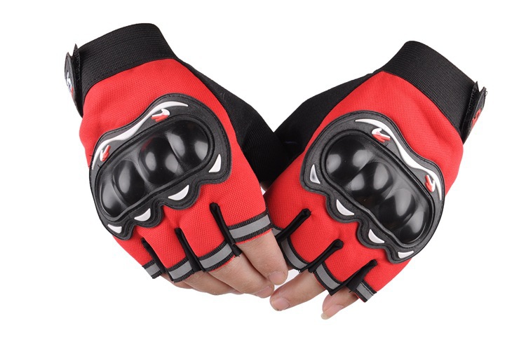 Picture of Full-Finger Off-Road Spring, Summer and Autumn Cycling Half-Finger Motorcycle Cycling Gloves Outdoor Hard Shell Hand Guard Protective Motorcycle Gloves
