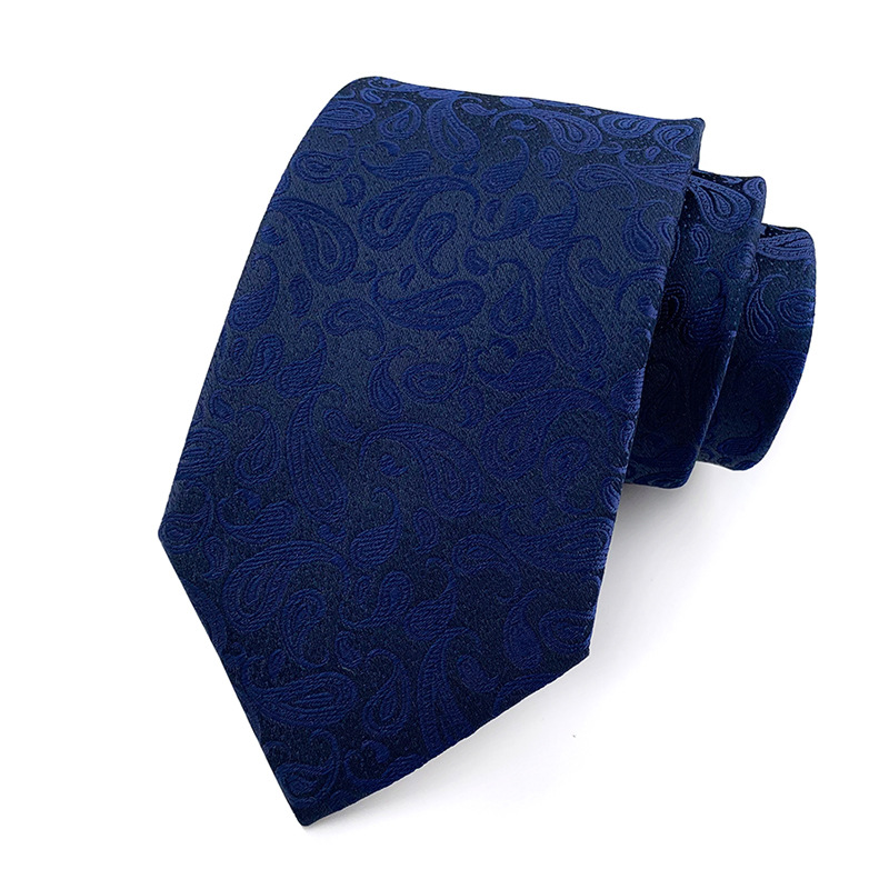 Picture of in stock wholesale men's tie jacquard yarn-dyed fabric small floral pattern business casual wedding groom tie
