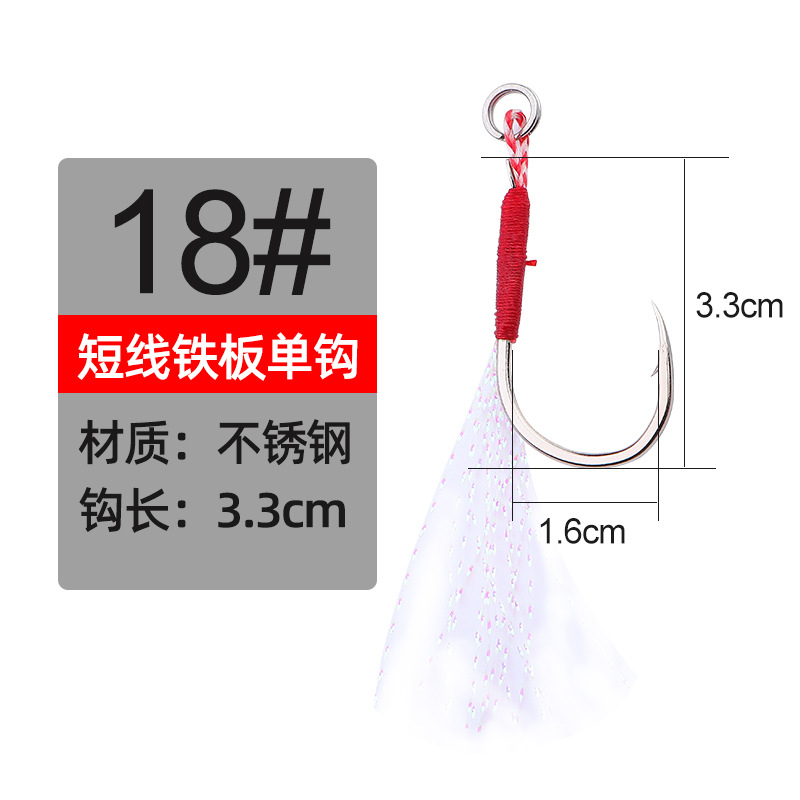 Picture of TWM triangle tooth iron plate hook sea fishing Luya binding hook accessories bulk fresh water beading bass army fish hook