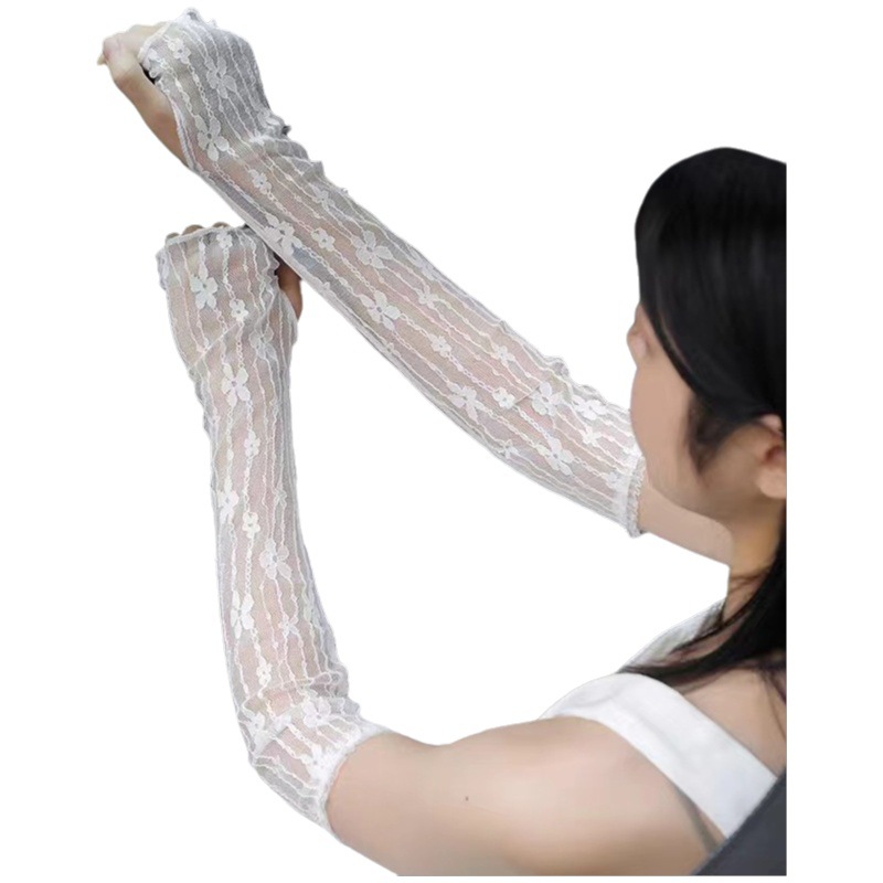 Manufacturer Wholesale Sun Protection Sleeves Butterfly Ice Sleeves Women's Summer Gloves Long Arm Guards Arm Sleeves Driving Sleeves New