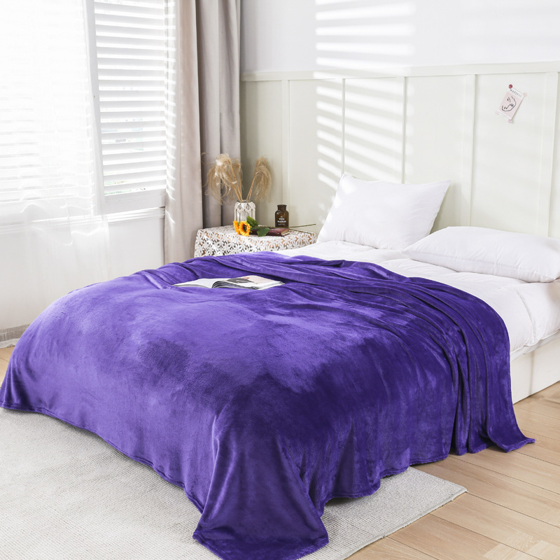 Picture of Small blanket winter coral blanket flannel single double bed sheet thickened female student dormitory quilt nap blanket