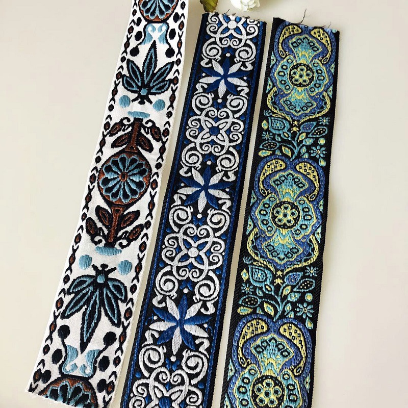 in stock Jacquard Ribbon National Lace Accessories Width 5cm Strap Garment Accessories SH-777