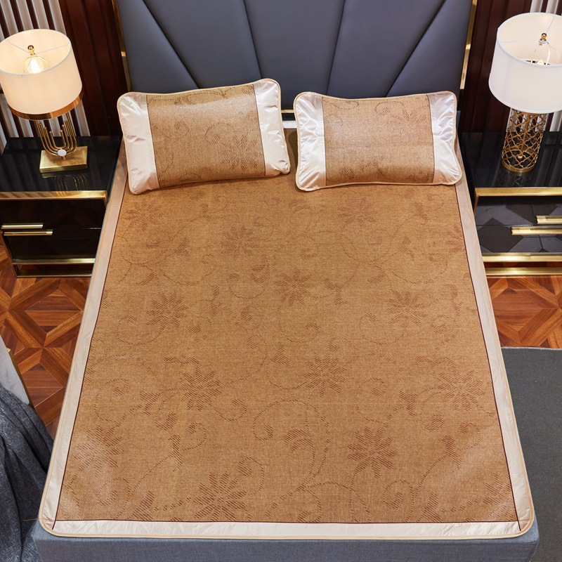 Picture of Factory wholesale rattan mat mat three-piece ice silk mat foldable summer student single air-conditioned mat dormitory bamboo mat