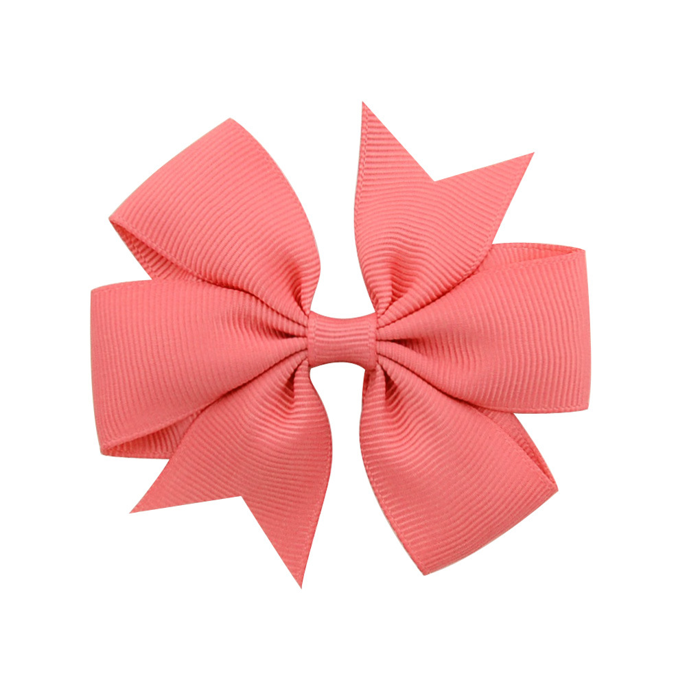 Picture of 53 Colors Amazon Hot Selling Six-Ear Pure Color Ribbed Fishtail Bow Hairpin Hair Accessories Kidsren's Headwear 564