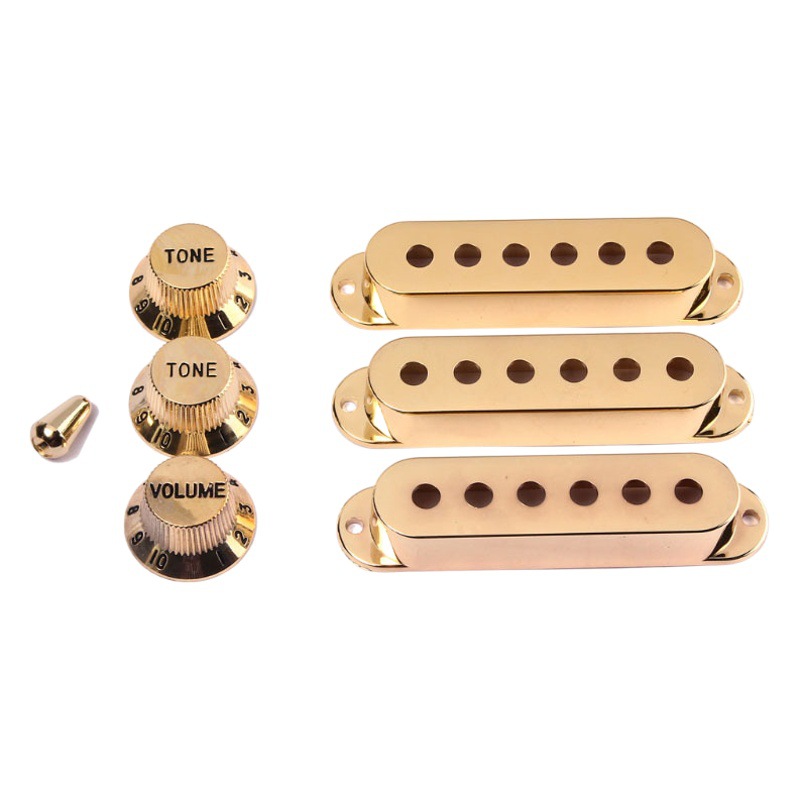 ST three single electric guitar pickup Shell rose gold knob gear cap accessories suit