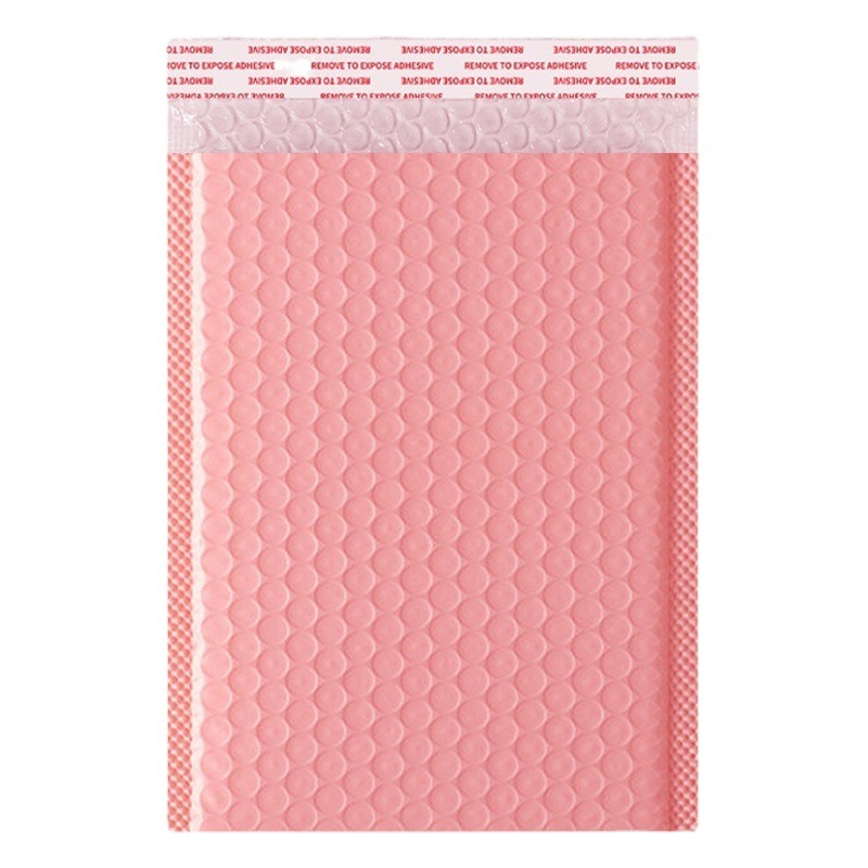 Color Express envelope packaging bag manufacturers to develop packaging clothing bubble bag Pearl film pink bubble bag wholesale