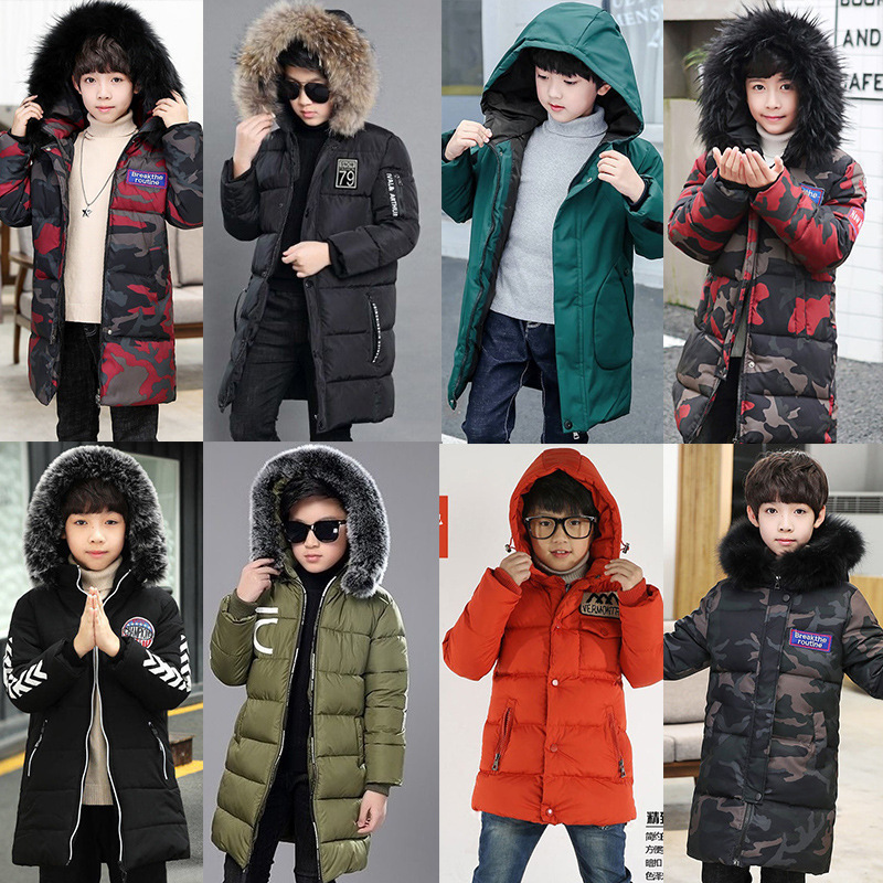 Picture of 2020 Boys' Winter Clothes New Children's Thickened Children's Cotton-padded Clothes Cotton-padded Coat Winter Mid-length Cotton-padded Clothes for Boys and Babies