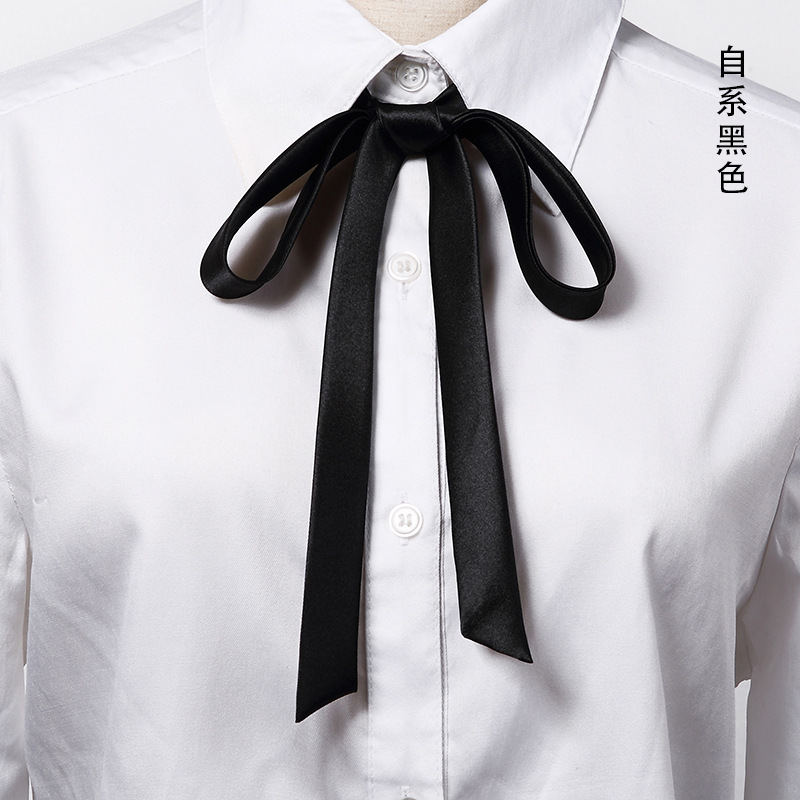 Hand-Tiedlk Bow Tie Bow Small Ribbon Tie Style Versatile Scarf Belt Thin Multi-Purpose Bow Ribbon