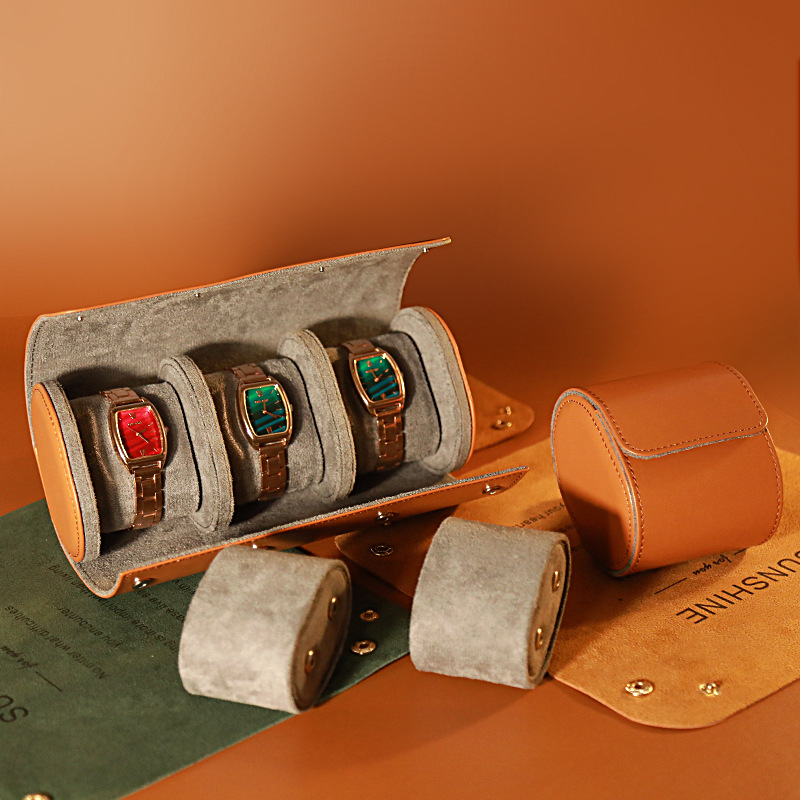 Picture of Portable 1-bit 2-bit 3-bit Watch Box Leather Watch Storage Box Famous Watch Mechanical Watch Wrist Watch Packaging Box