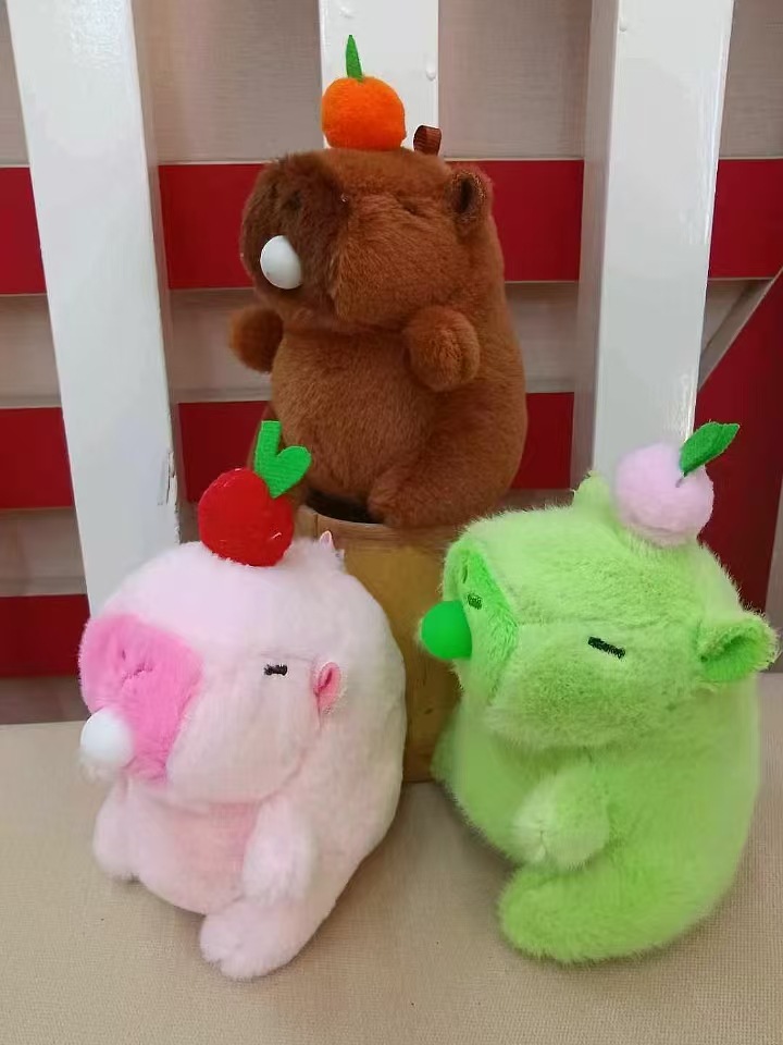 Picture of Internet celebrity boutique schoolbag ornaments capabala capybara pendant creative car keychain plush doll batch