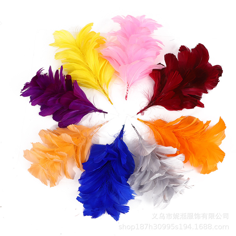 Goose Feather Soft Floating Wire Flower Headwear Clothing Dress Accessories Stage Performance Feather Hair Accessories Hat Wholesale Cross-Border