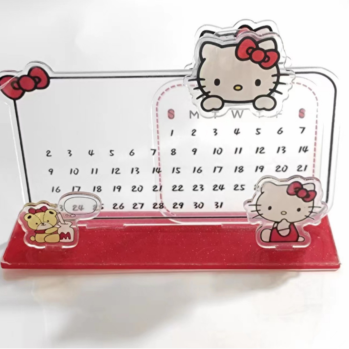 Picture of hellokitty acrylic calendar decoration recycling desktop desk calendar middle school entrance examination ins note board erasable