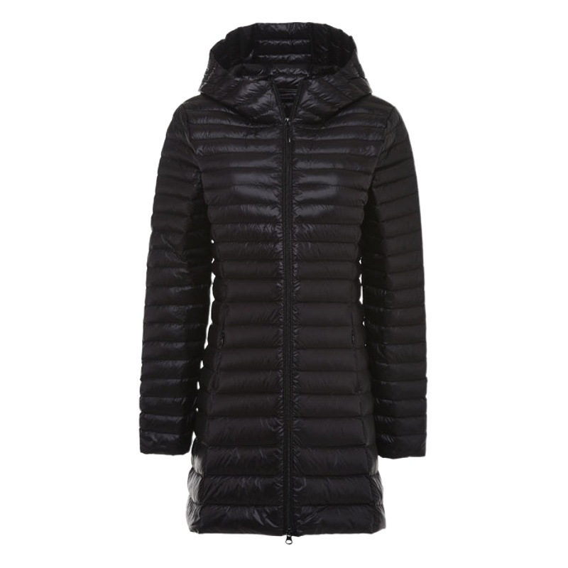 Down Jacket Women's Winter New Mid-length Lightweight White Duck Down Elegant Thickened Warm Slim Korean Fashion Slim-fit