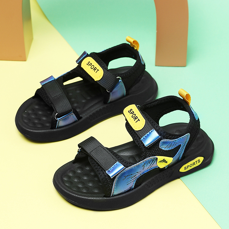 Children's Shoes Boys Non-slip 2025 Summer New Sports Soft Sole Beach Shoes Boys Casual Lightweight Wear-resistant Sandals