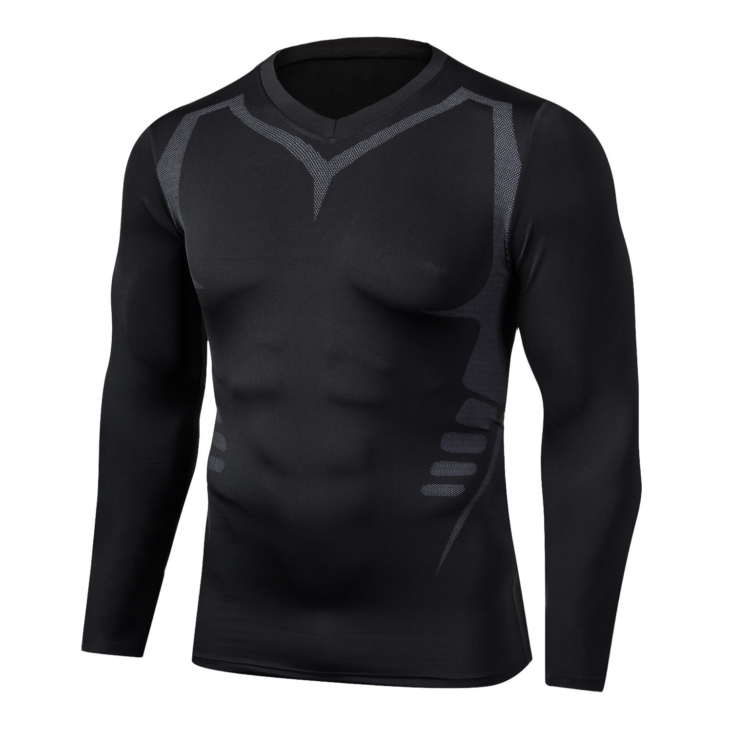 Picture of Quick-drying T-shirt Men's Long-sleeved Running Basketball Sports Training Suit Riding Base Compression Clothes Sports Stretch Tights