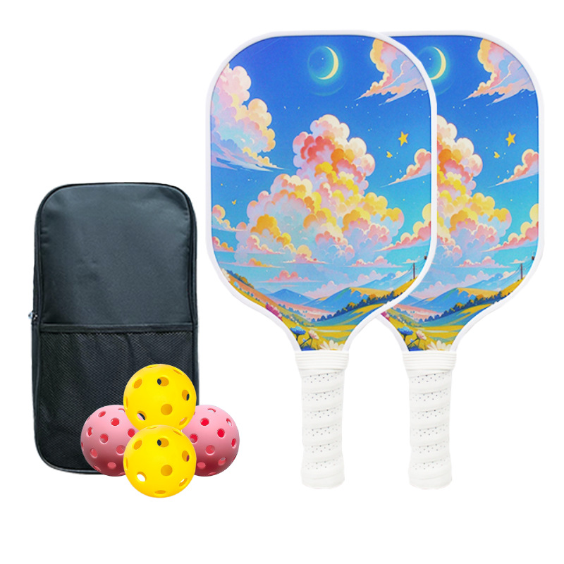 Picture of Fast and Popular Pickleball Racket Set, a Must-Have Fashion Sports Equipment for Female Students, Manufacturer Fiberglass Pickleball Racket