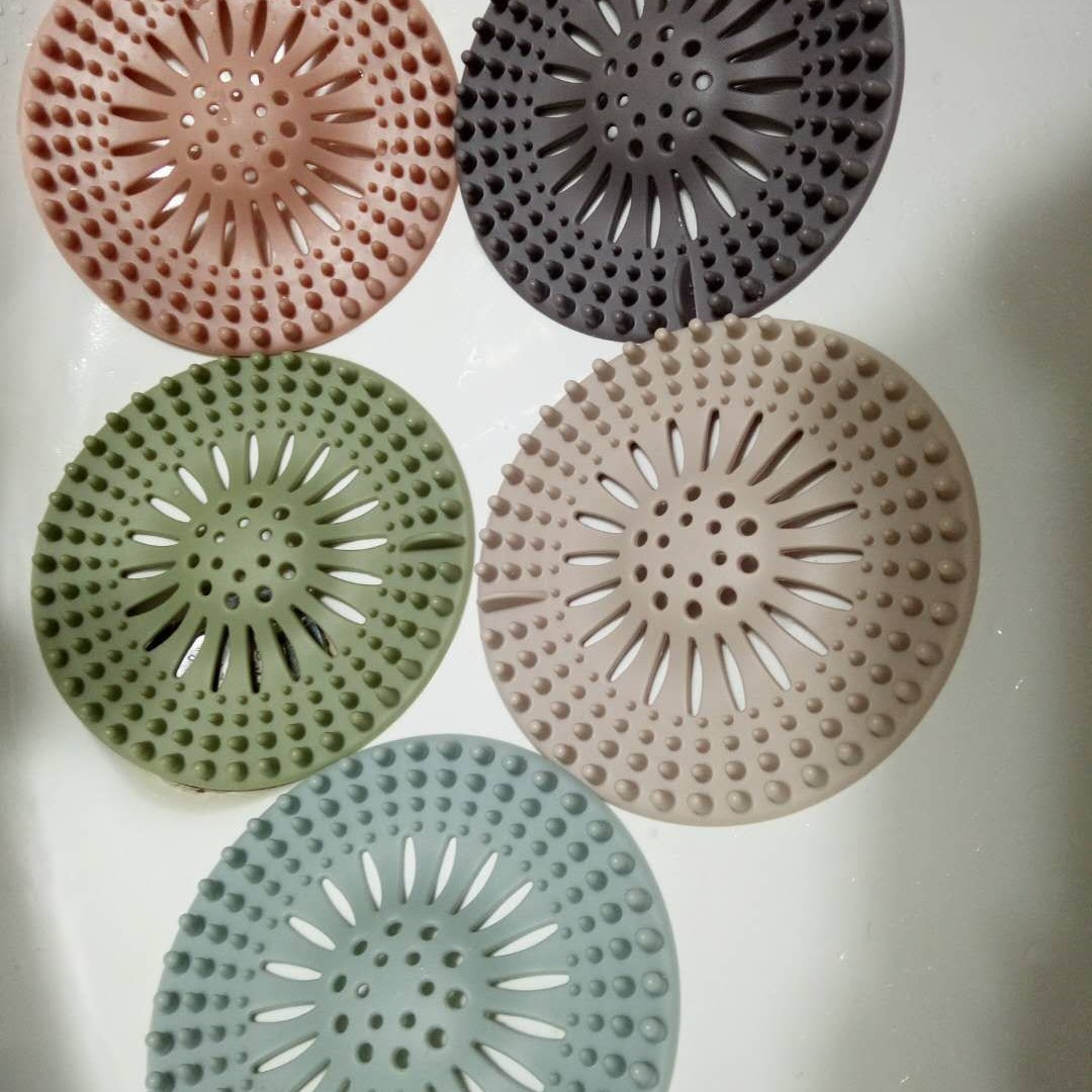 Picture of Sink anti-clogging silicone floor drain cover bathroom drain hair anti-clogging filter sewer filter