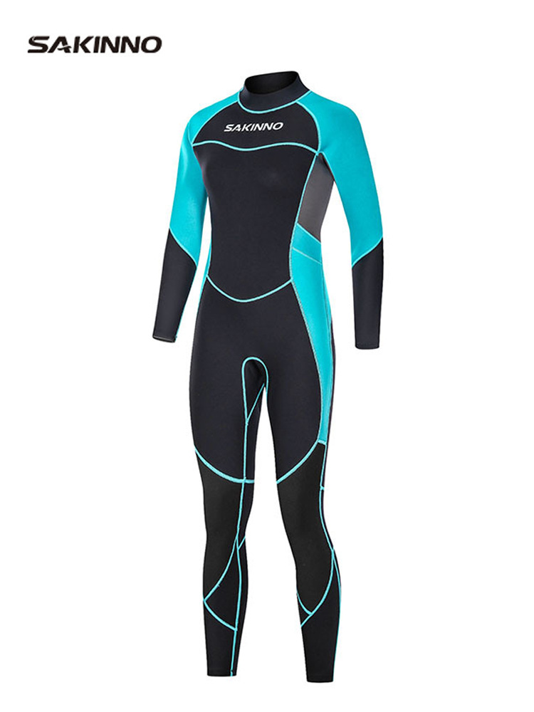 3mm one-piece diving suit women's warm cold-proof sunscreen diving suit swimming surfing snorkeling suit thickened winter swimming suit