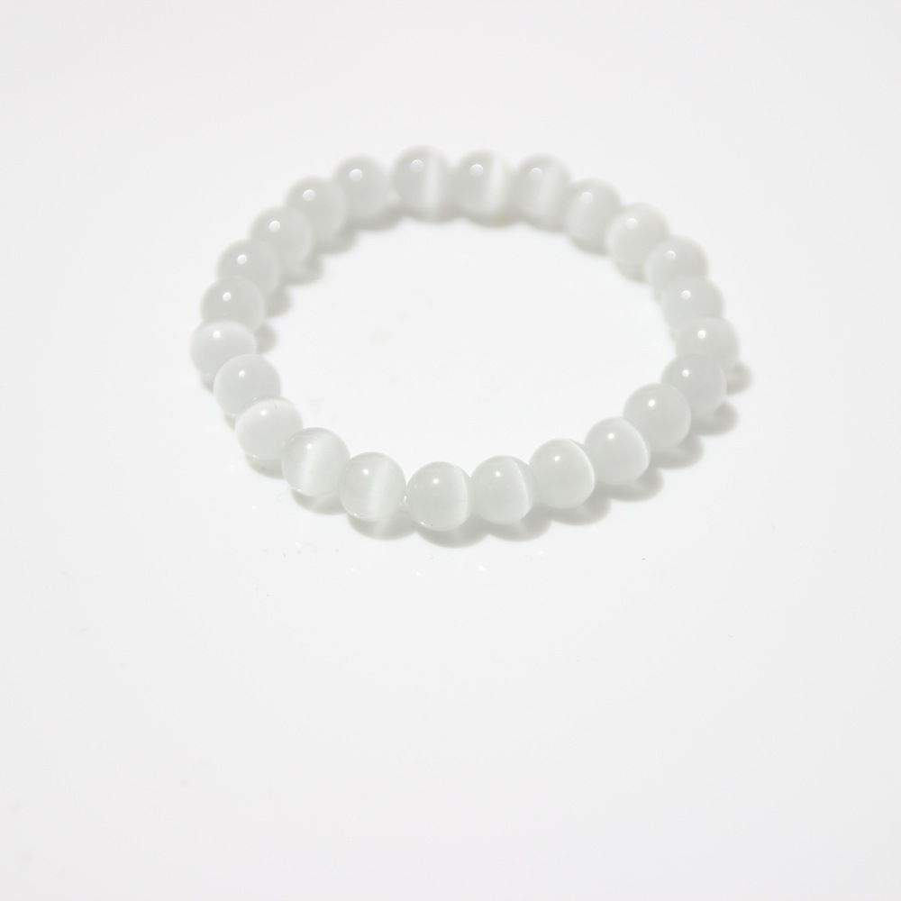 Picture of Zhou Lianfa 32 Color Amazon Crystal Agate Tiger Eye Bracelet Fashion Simple Single Circle Round Bead Cross-border Bracelet Batch