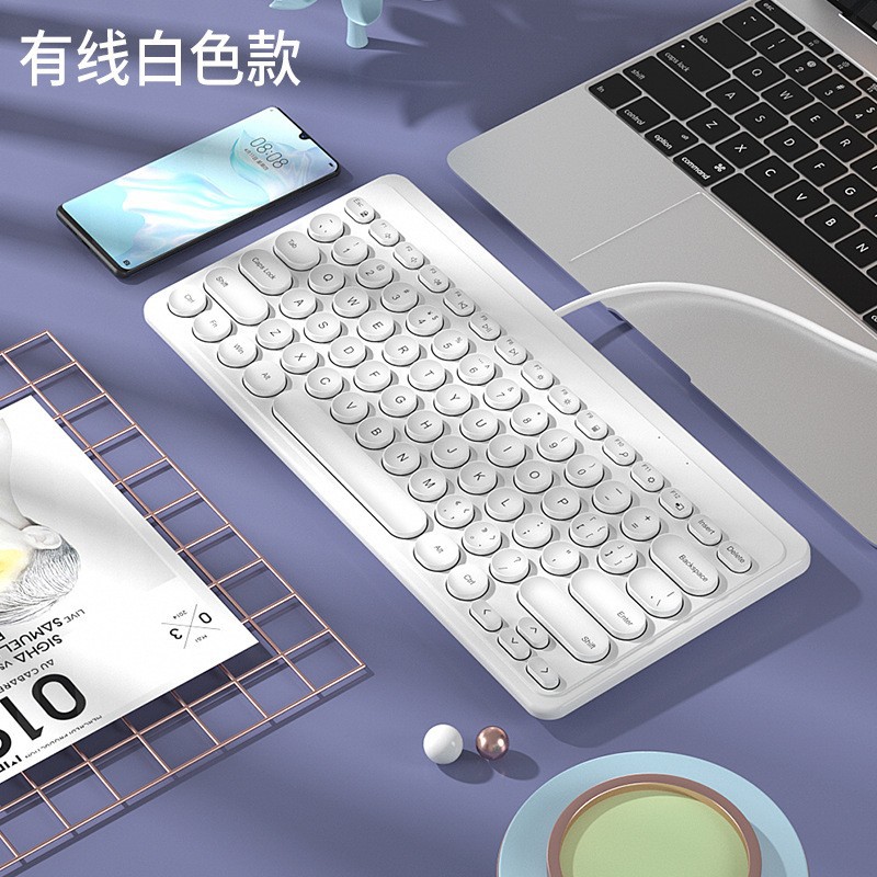 Picture of BOW external wireless keyboard and mouse suit laptop desktop computer general office home mute USB cross-border exclusive